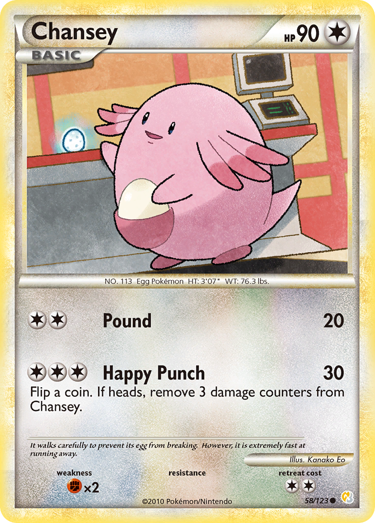 Chansey (58/123) [HeartGold & SoulSilver: Base Set] | Fandemonia Ltd