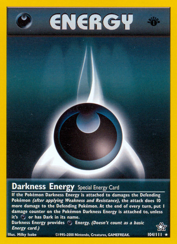 Darkness Energy (104/111) [Neo Genesis 1st Edition] | Fandemonia Ltd