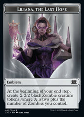 Liliana, the Last Hope Emblem // Spirit Double-sided Token [Double Masters 2022 Tokens] | Fandemonia Ltd