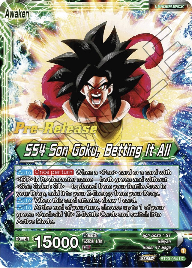 Son Goku // SS4 Son Goku, Betting It All (BT20-054) [Power Absorbed Prerelease Promos] | Fandemonia Ltd