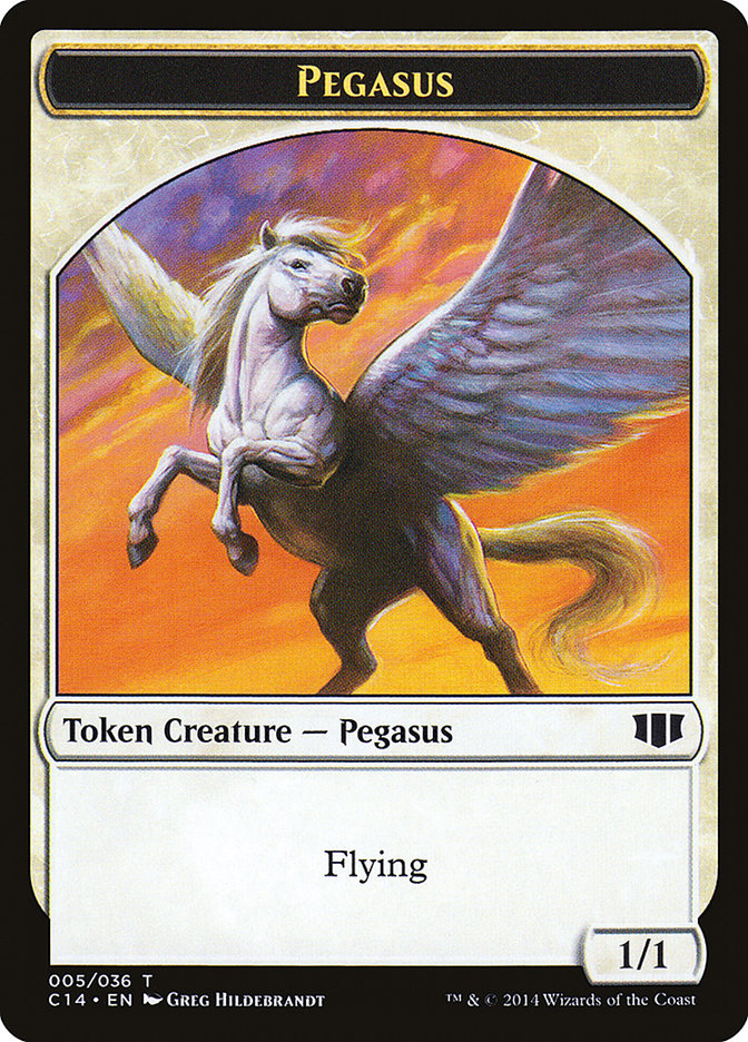 Kor Soldier // Pegasus Double-sided Token [Commander 2014 Tokens] | Fandemonia Ltd