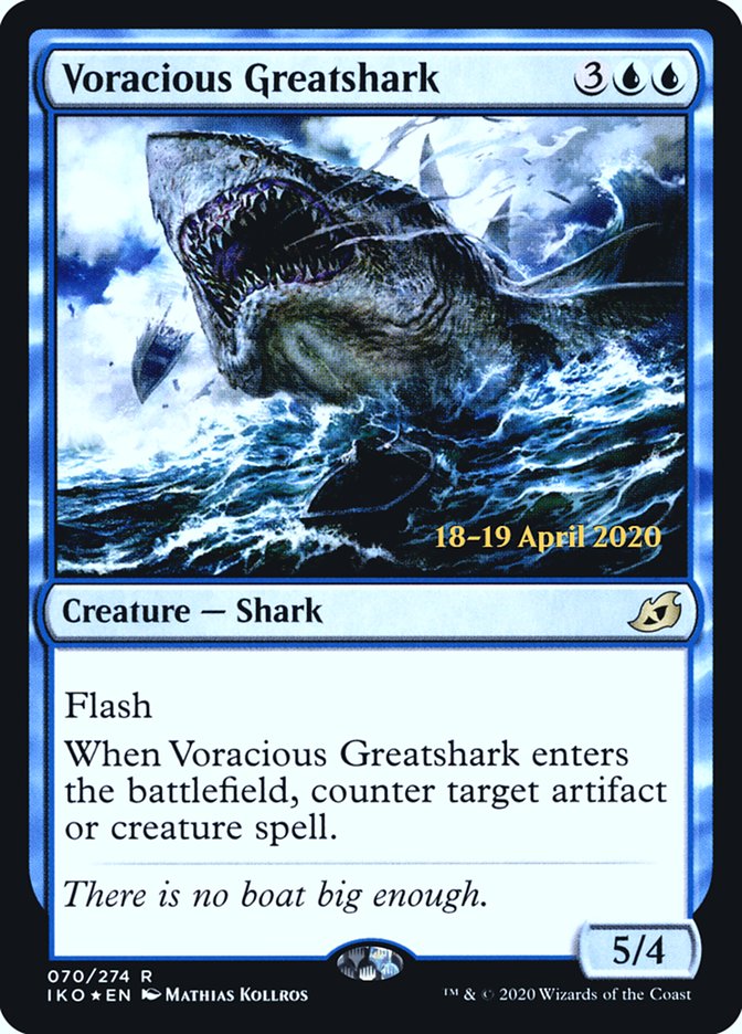 Voracious Greatshark  [Ikoria: Lair of Behemoths Prerelease Promos] | Fandemonia Ltd