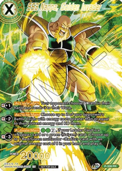 SS3 Nappa, Golden Invader (Gold Stamped) (P-339) [Saiyan Showdown Prerelease Promos] | Fandemonia Ltd