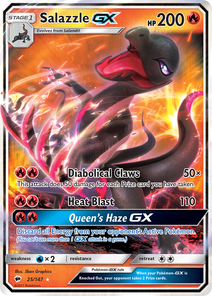 Salazzle GX (25/147) [Sun & Moon: Burning Shadows] | Fandemonia Ltd