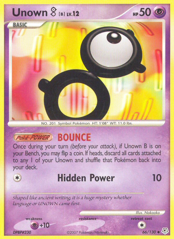 Unown B (66/130) [Diamond & Pearl: Base Set] | Fandemonia Ltd