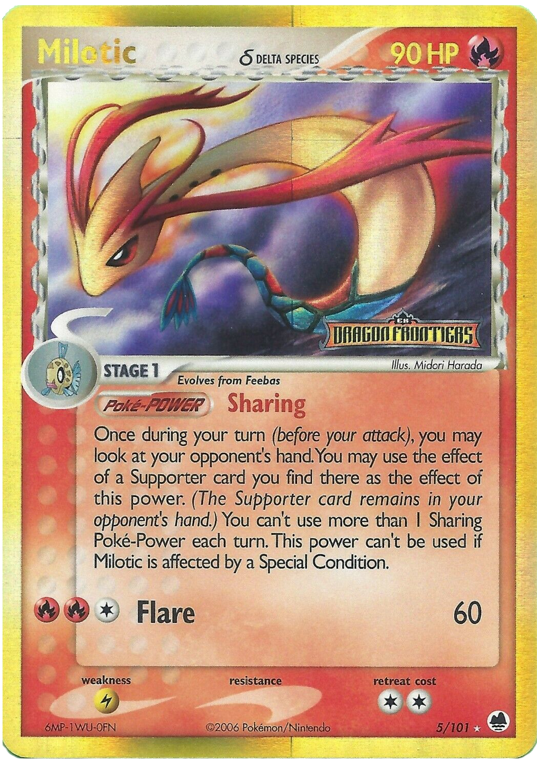 Milotic (5/101) (Delta Species) (Stamped) [EX: Dragon Frontiers] | Fandemonia Ltd