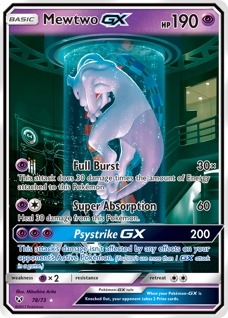 Mewtwo GX (78/73) [Sun & Moon: Shining Legends] | Fandemonia Ltd