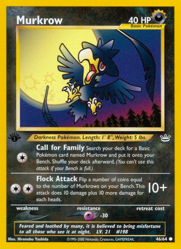 Murkrow (46/64) [Neo Revelation 1st Edition] | Fandemonia Ltd