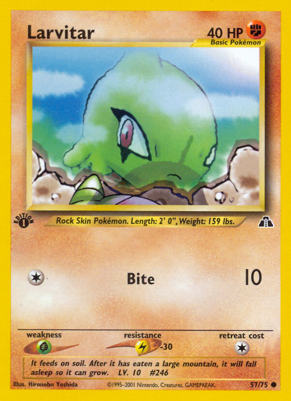 Larvitar (57/75) [Neo Discovery 1st Edition] | Fandemonia Ltd