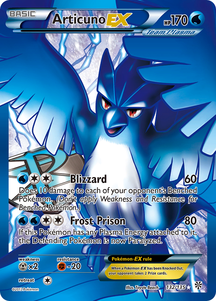 Articuno EX (132/135) [Black & White: Plasma Storm] | Fandemonia Ltd