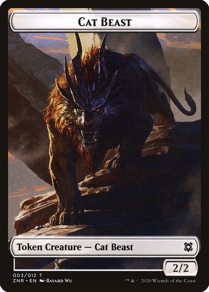 Cat Beast Token [Zendikar Rising] | Fandemonia Ltd