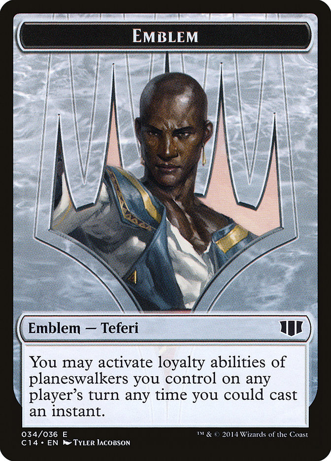 Teferi, Temporal Archmage Emblem // Zombie (011/036) Double-sided Token [Commander 2014 Tokens] | Fandemonia Ltd