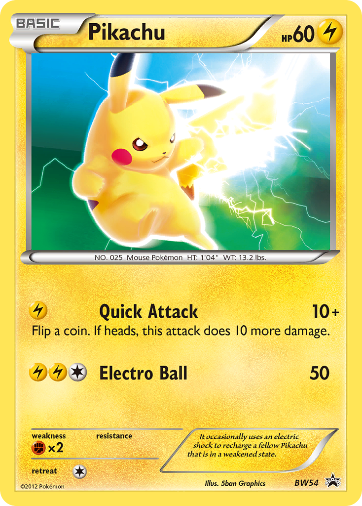 Pikachu (BW54) [Black & White: Black Star Promos] | Fandemonia Ltd