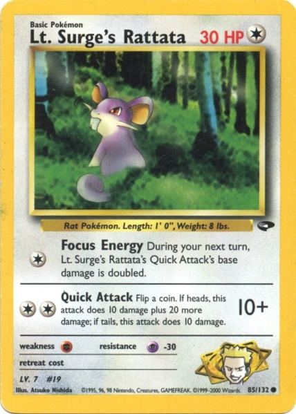 Lt. Surge's Rattata (85/132) [Gym Challenge Unlimited] | Fandemonia Ltd