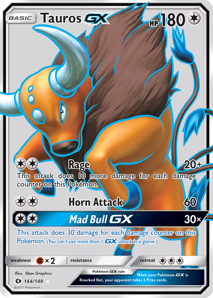 Tauros GX (144/149) [Sun & Moon: Base Set] | Fandemonia Ltd