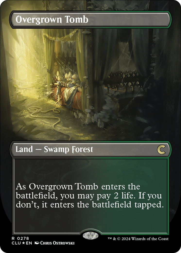 Overgrown Tomb (Borderless) [Ravnica: Clue Edition] | Fandemonia Ltd