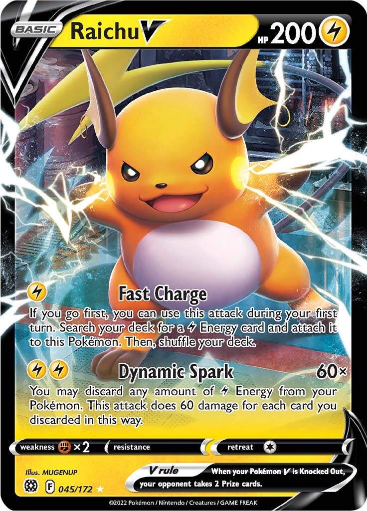 Raichu V (045/172) [Sword & Shield: Brilliant Stars] | Fandemonia Ltd