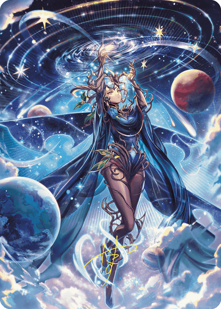 Omniscience Anime Art Card (Gold-Stamped Signature) [Wilds of Eldraine Art Series] | Fandemonia Ltd