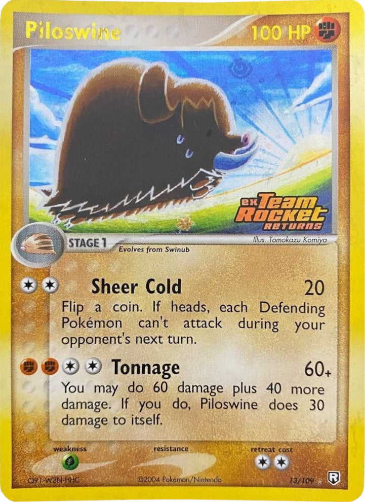 Piloswine (13/109) (Stamped) [EX: Team Rocket Returns] | Fandemonia Ltd