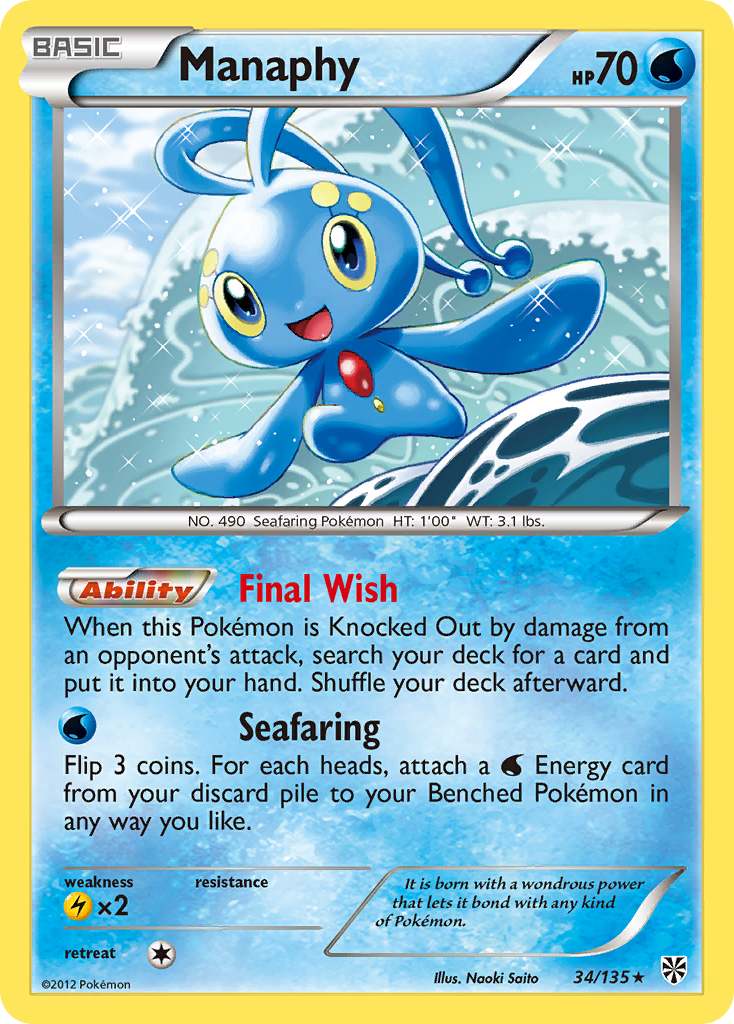 Manaphy (34/135) [Black & White: Plasma Storm] | Fandemonia Ltd