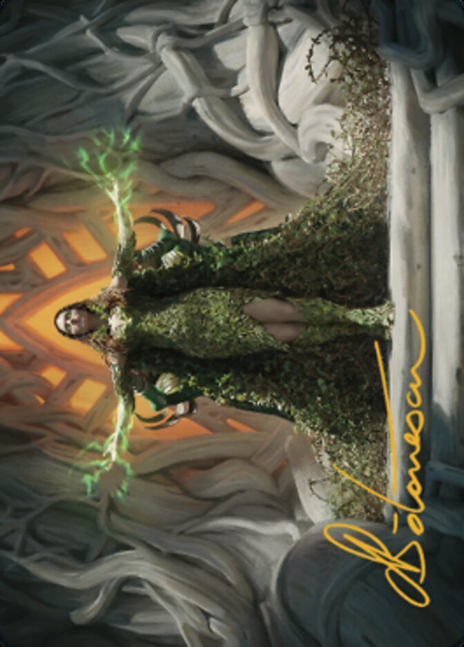 Titania, Voice of Gaea Art Card (Gold-Stamped Signature) [The Brothers' War Art Series] | Fandemonia Ltd