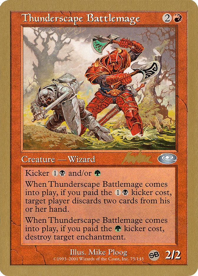 Thunderscape Battlemage (Brian Kibler) (SB) [World Championship Decks 2002] | Fandemonia Ltd