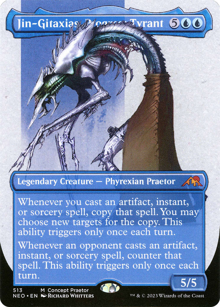 Jin-Gitaxias, Progress Tyrant (Borderless Concept Praetors) [Phyrexia: All Will Be One] | Fandemonia Ltd