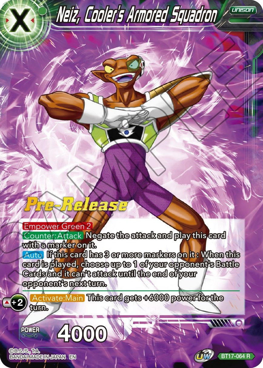 Neiz, Cooler's Armored Squadron (BT17-064) [Ultimate Squad Prerelease Promos] | Fandemonia Ltd