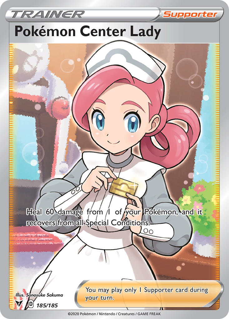 Pokemon Center Lady (185/185) [Sword & Shield: Vivid Voltage] | Fandemonia Ltd