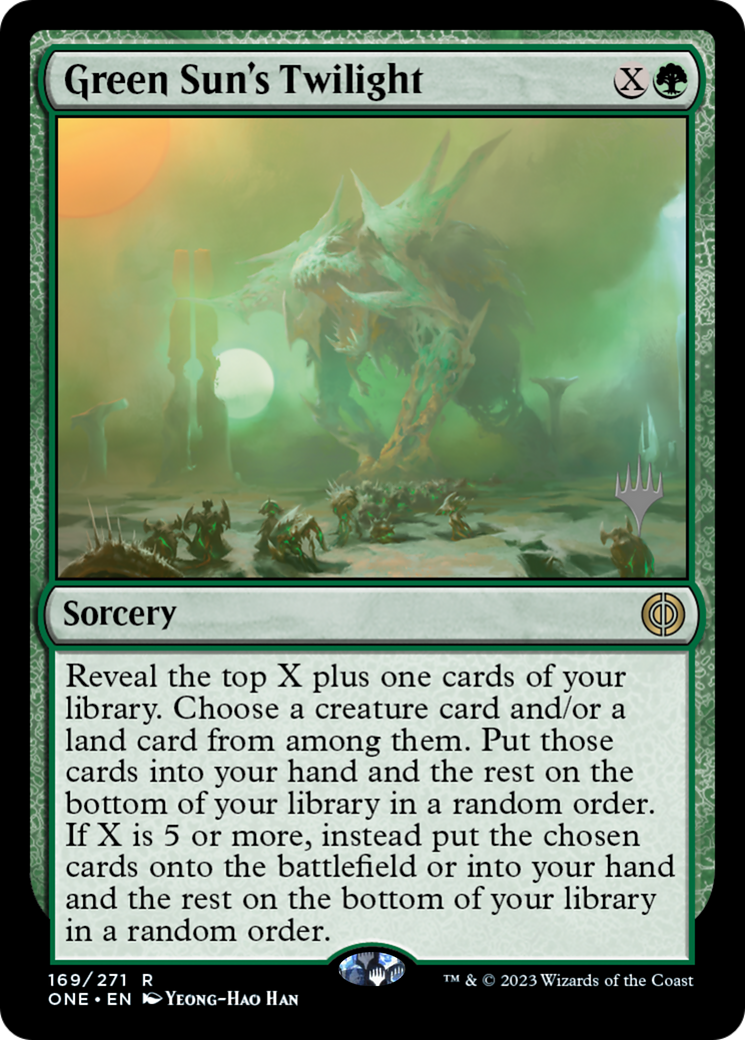 Green Sun's Twilight (Promo Pack) [Phyrexia: All Will Be One Promos] | Fandemonia Ltd