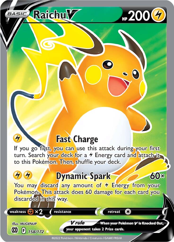 Raichu V (158/172) [Sword & Shield: Brilliant Stars] | Fandemonia Ltd