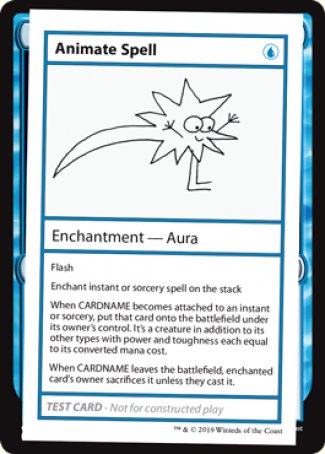 Animate Spell (2021 Edition) [Mystery Booster Playtest Cards] | Fandemonia Ltd