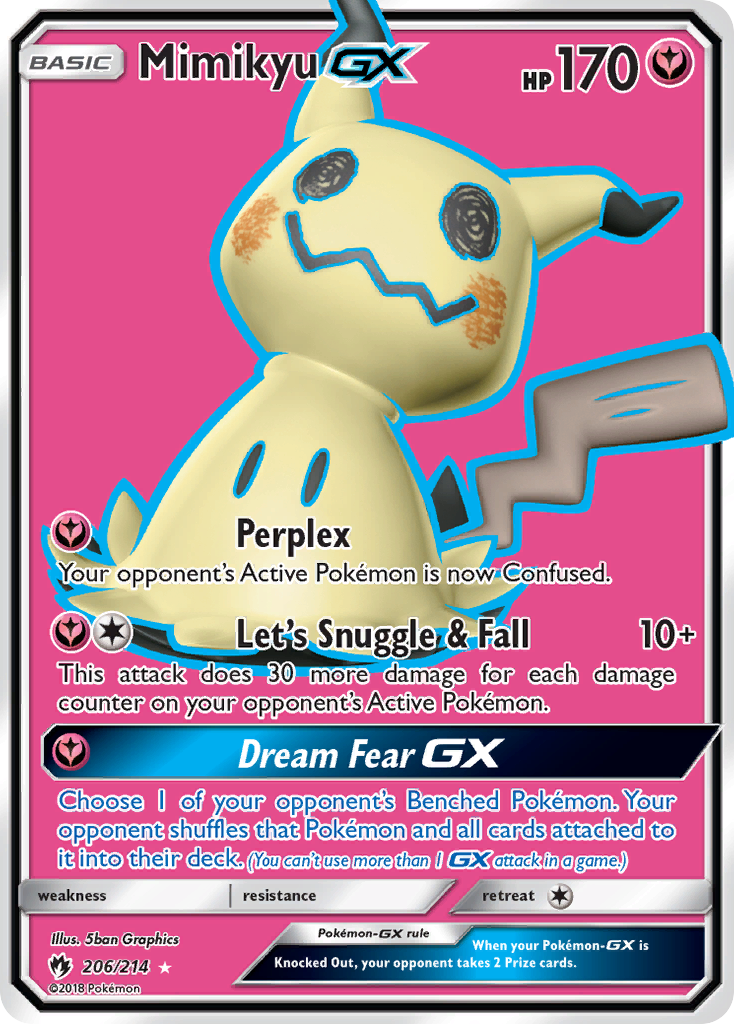 Mimikyu GX (206/214) [Sun & Moon: Lost Thunder] | Fandemonia Ltd