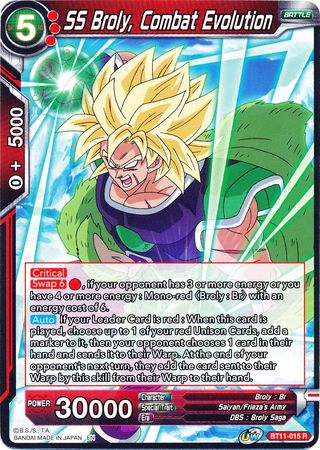 SS Broly, Combat Evolution [BT11-015] | Fandemonia Ltd