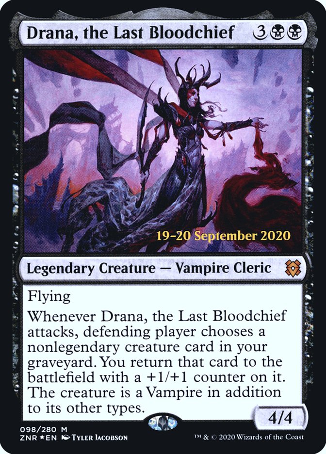 Drana, the Last Bloodchief  [Zendikar Rising Prerelease Promos] | Fandemonia Ltd