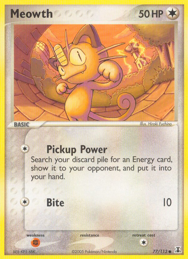 Meowth (77/113) [EX: Delta Species] | Fandemonia Ltd