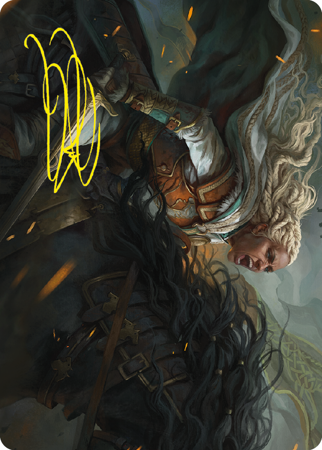 Eowyn, Fearless Knight Art Card (Gold-Stamped Signature) [The Lord of the Rings: Tales of Middle-earth Art Series] | Fandemonia Ltd