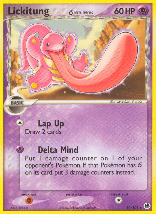 Lickitung (19/101) (Delta Species) [EX: Dragon Frontiers] | Fandemonia Ltd