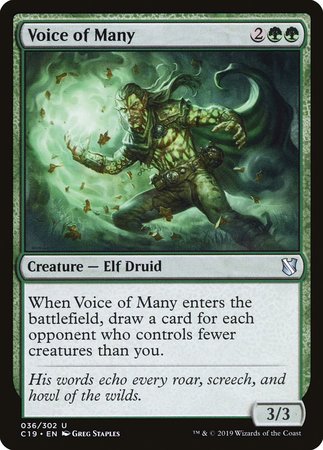 Voice of Many [Commander 2019] | Fandemonia Ltd