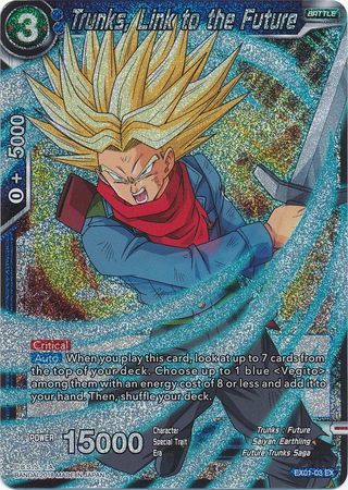 Trunks, Link to the Future (Foil) (EX01-03) [Mighty Heroes] | Fandemonia Ltd