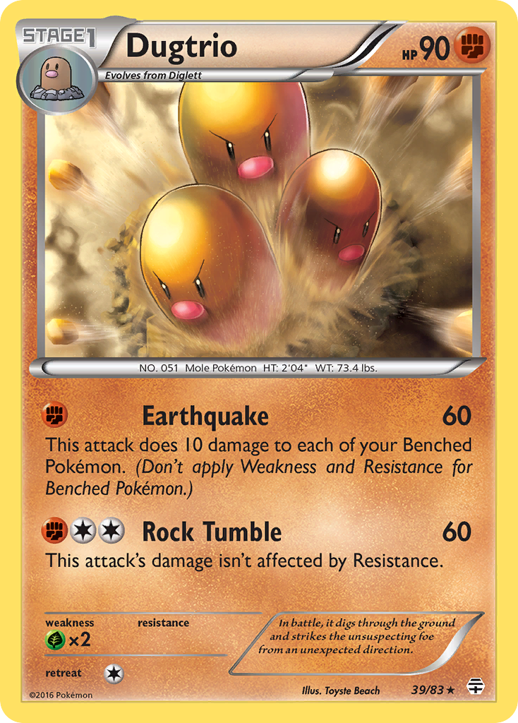 Dugtrio (39/83) [XY: Generations] | Fandemonia Ltd