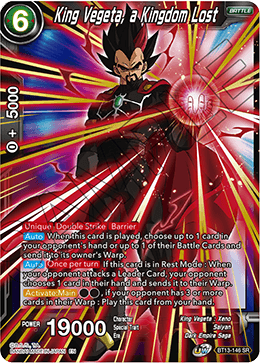 King Vegeta, a Kingdom Lost (Super Rare) [BT13-146] | Fandemonia Ltd