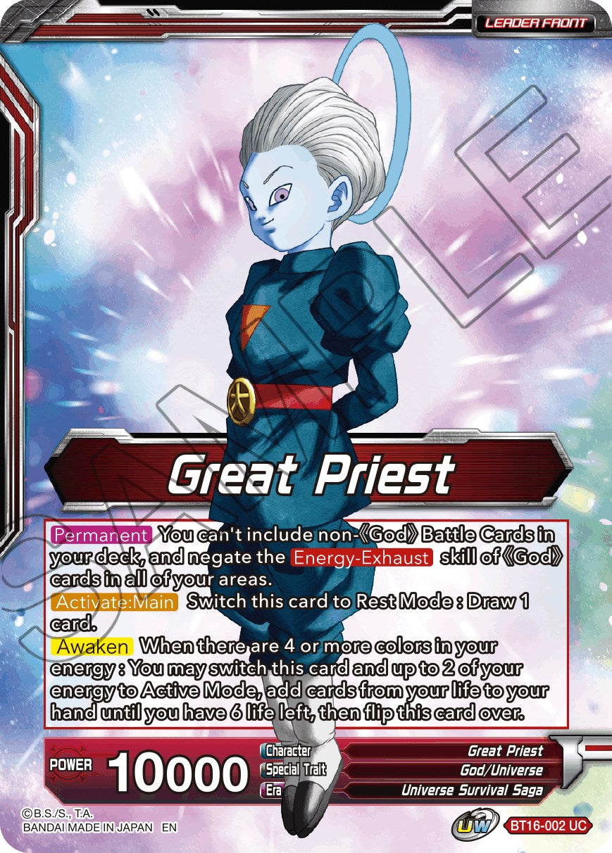 Great Priest // Great Priest, Commander of Angels (BT16-002) [Realm of the Gods Prerelease Promos] | Fandemonia Ltd