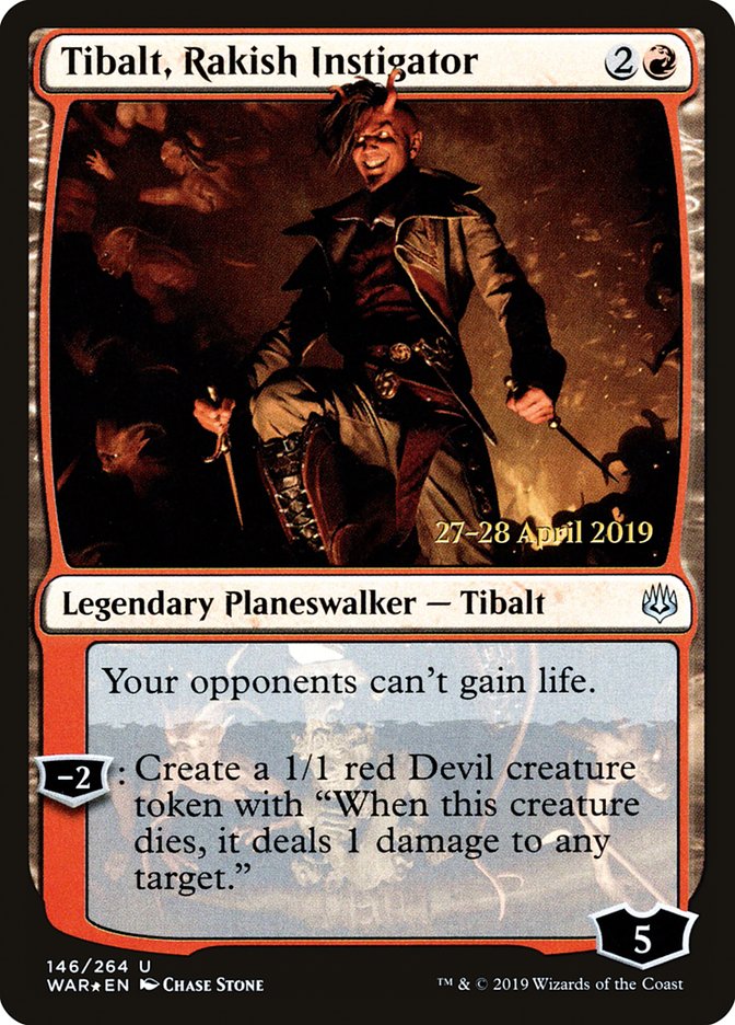 Tibalt, Rakish Instigator  [War of the Spark Prerelease Promos] | Fandemonia Ltd