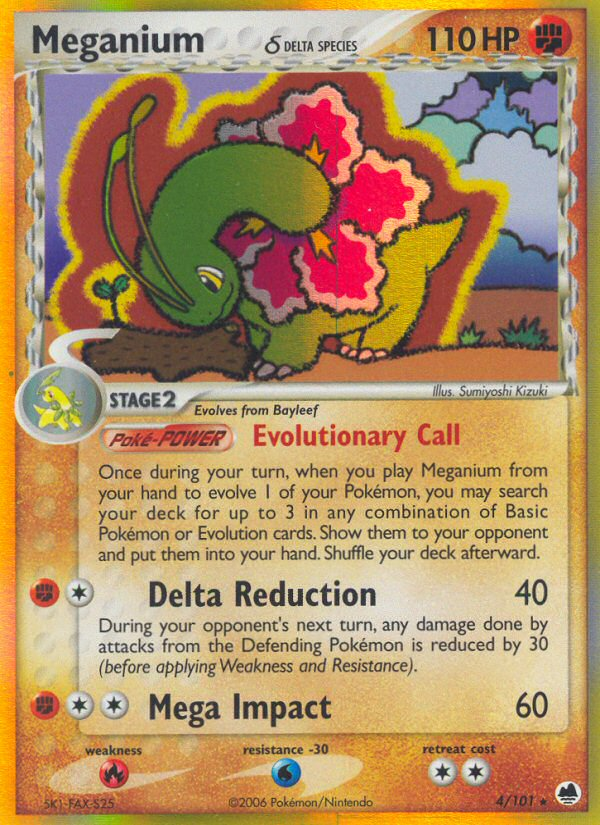 Meganium (4/101) (Delta Species) [EX: Dragon Frontiers] | Fandemonia Ltd