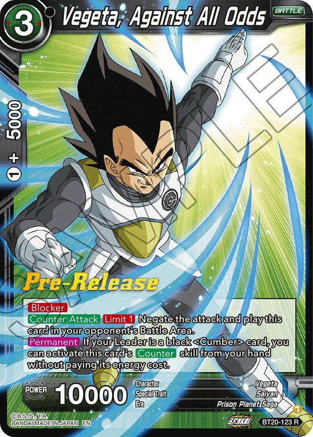 Vegeta, Against All Odds (BT20-123) [Power Absorbed Prerelease Promos] | Fandemonia Ltd