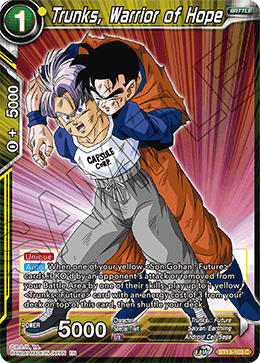 Trunks, Warrior of Hope (Common) [BT13-103] | Fandemonia Ltd