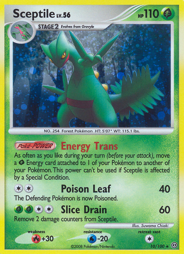 Sceptile (10/100) (Theme Deck Exclusive) [Diamond & Pearl: Stormfront] | Fandemonia Ltd