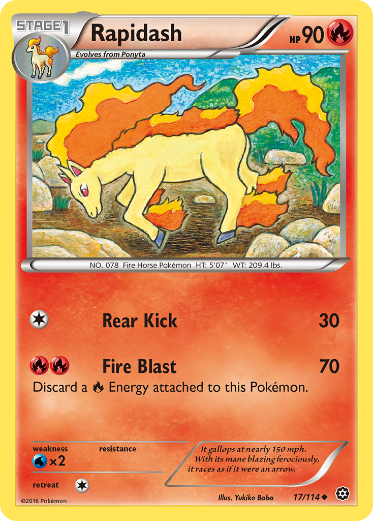 Rapidash (17/114) [XY: Steam Siege] | Fandemonia Ltd