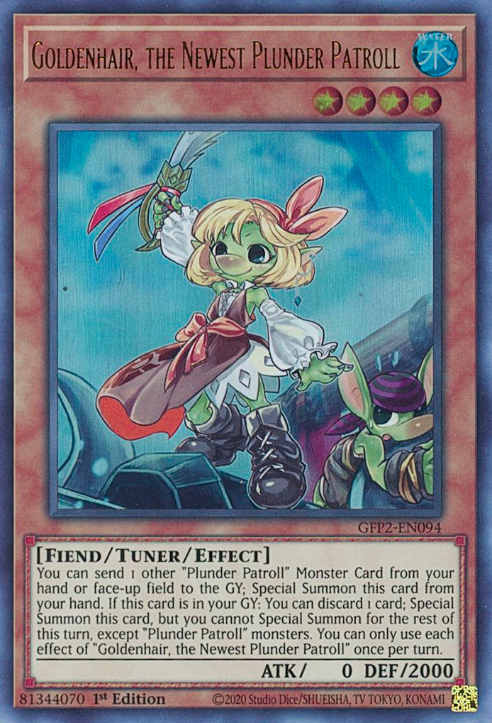 Goldenhair, the Newest Plunder Patroll [GFP2-EN094] Ultra Rare | Fandemonia Ltd